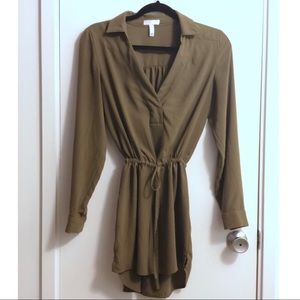 LEITH (Nordstrom) V-neck Minidress